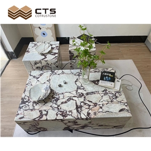 Good Look Calacatta Violet Indoor Rest Marble Coffee Table